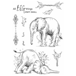 Pink Ink Designs Baby Elephant A5 Clear Stamp (PI183)