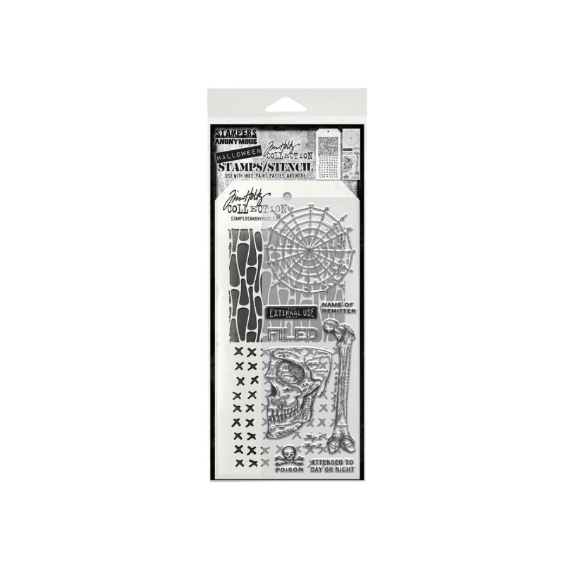 Stampers Anonymous Anatomy Tim Holtz Stamps/Stencil (THMM197)