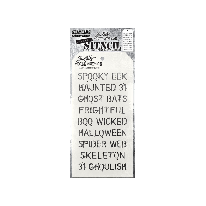Stampers Anonymous Halloween Tim Holtz Layering Stencil (THS027)