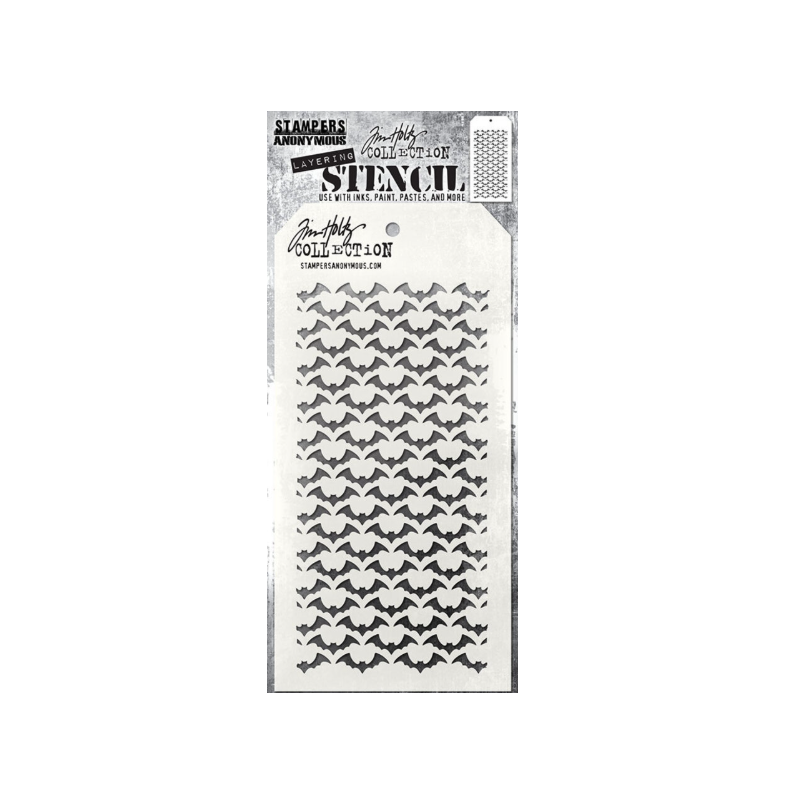 Stampers Anonymous Batground Tim Holtz Layering Stencil (THS046)