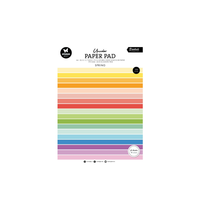 Studio Light • A4 Essentials Unicolor Paper Pad Spring Tones
