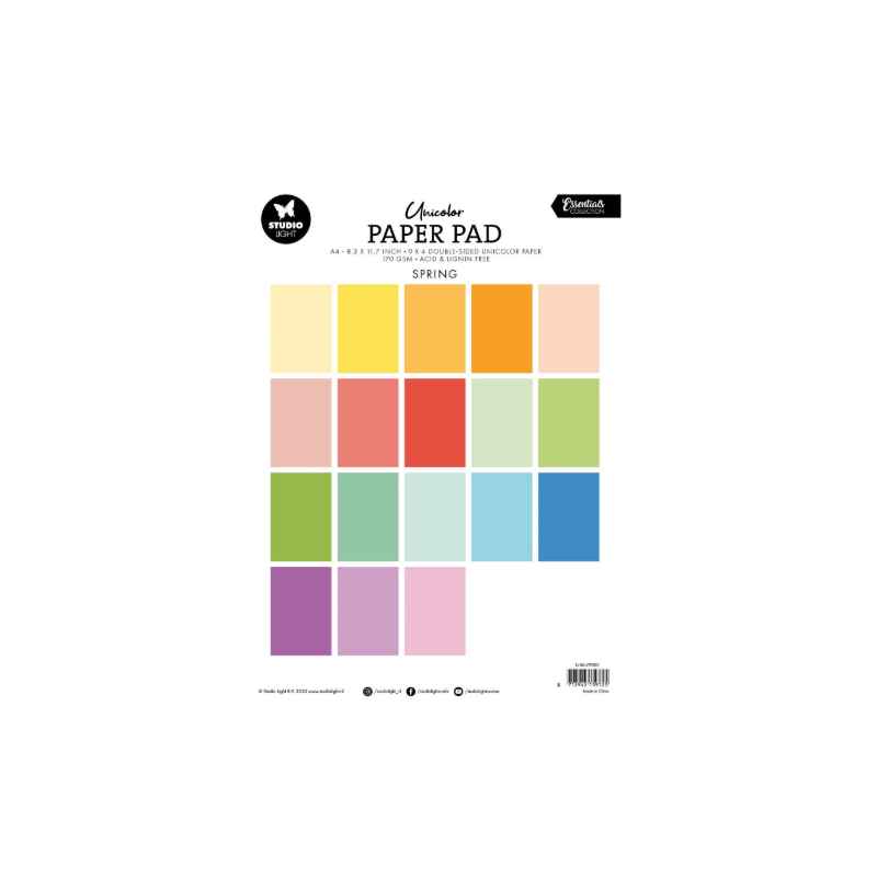 Studio Light • A4 Essentials Unicolor Paper Pad Spring Tones