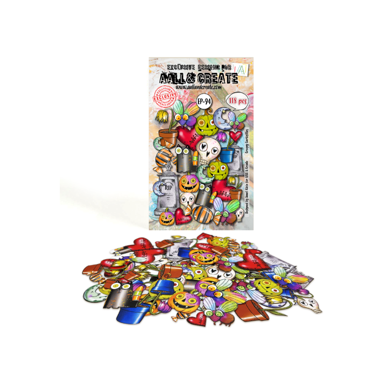 Aall and Create Witchlets & Weirdlings A6 Ephemera Die-Cuts Creepy Curiosities (AALL-EP-094)