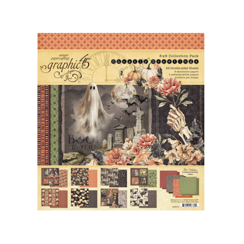 Graphic 45 Ghostly Greetings 8x8 Inch Collection Pack (4503073)