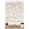 Studio Light • Essentials Acetate sheet Snowflakes Gold 6 stycken