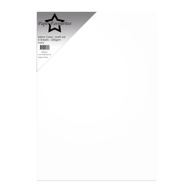 Paper Favourites Mirror Card Glossy "Ivory" PFSS114