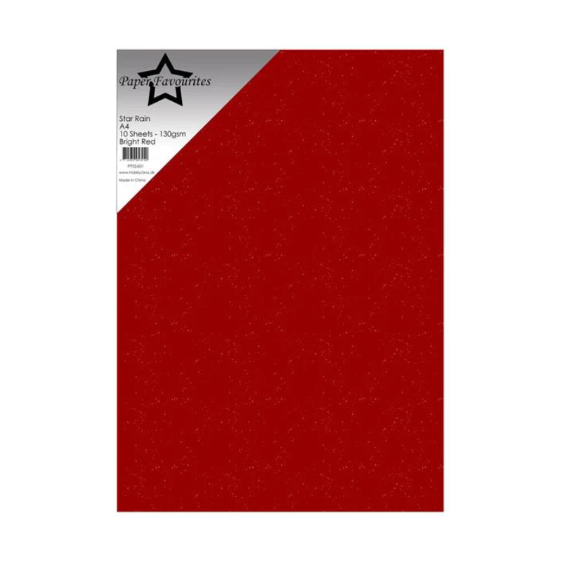 Paper Favourites Star Rain "Bright Red" PFSS601