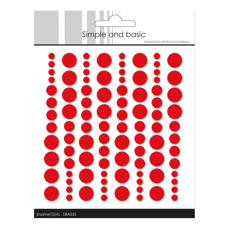Simple and Basic Enamel Dots "Pink Red" (96 pcs)" SBA035