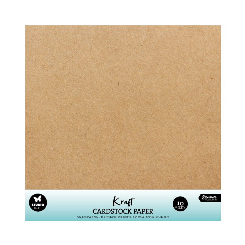 Studio Light • 12X12 Essentials Cardstock Paper Set Kraft 250gsm