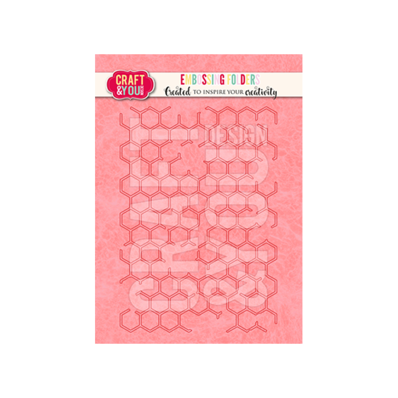 Craft & You Design Honeycomb Background A6 Embossing Folder (CFE-001)