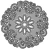 Tools Skärschablon Die Cut, dia. 10,5 cm, blomma (Doile)