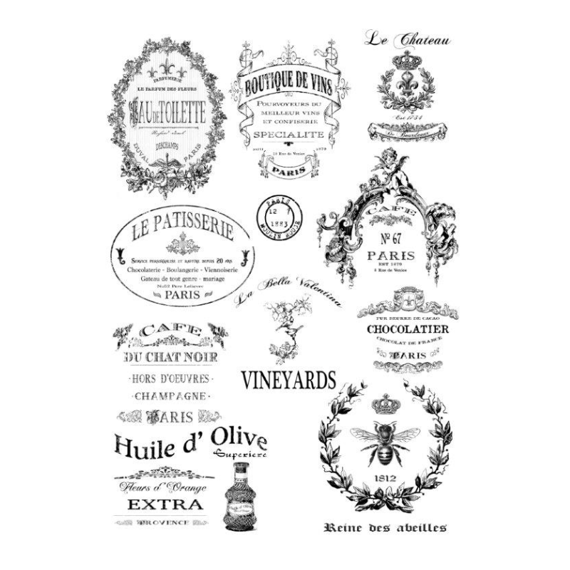 CE / Andy Skinner Mixed Media Transfer "French Fancy" CEAST002