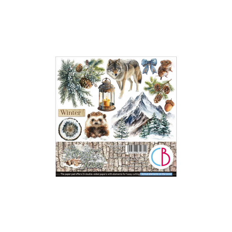 Ciao Bella Forest Tales 6x6 Inch Fussy Cut Pad (24pcs) (CBQE090)