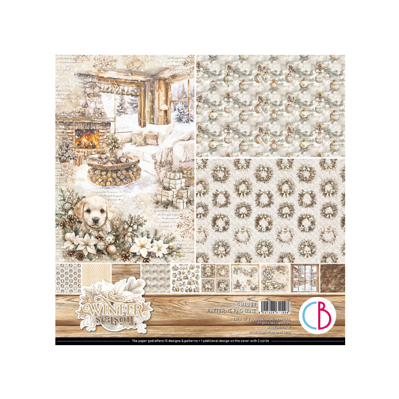 Ciao Bella Winter Season 12x12 Inch Patterns Pad (8pcs) (CBT088)