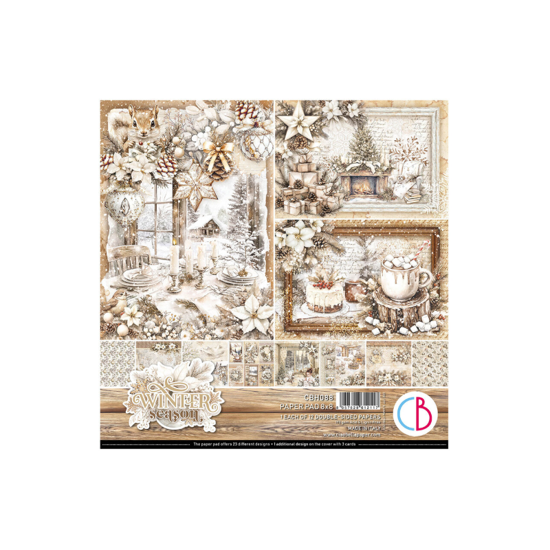 Ciao Bella Winter Season 8x8 Inch Paper Pad (12pcs) (CBH088)