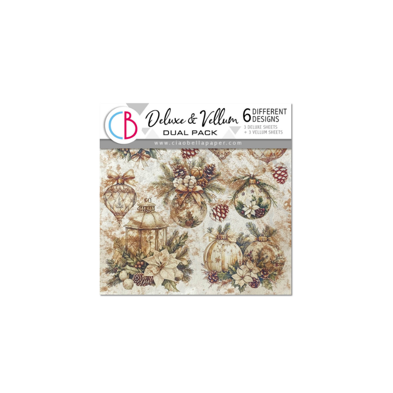 Ciao Bella Deluxe Paper Pearl Copper & Vellum Dual Pack MIXED 6/Pkg Winter Season