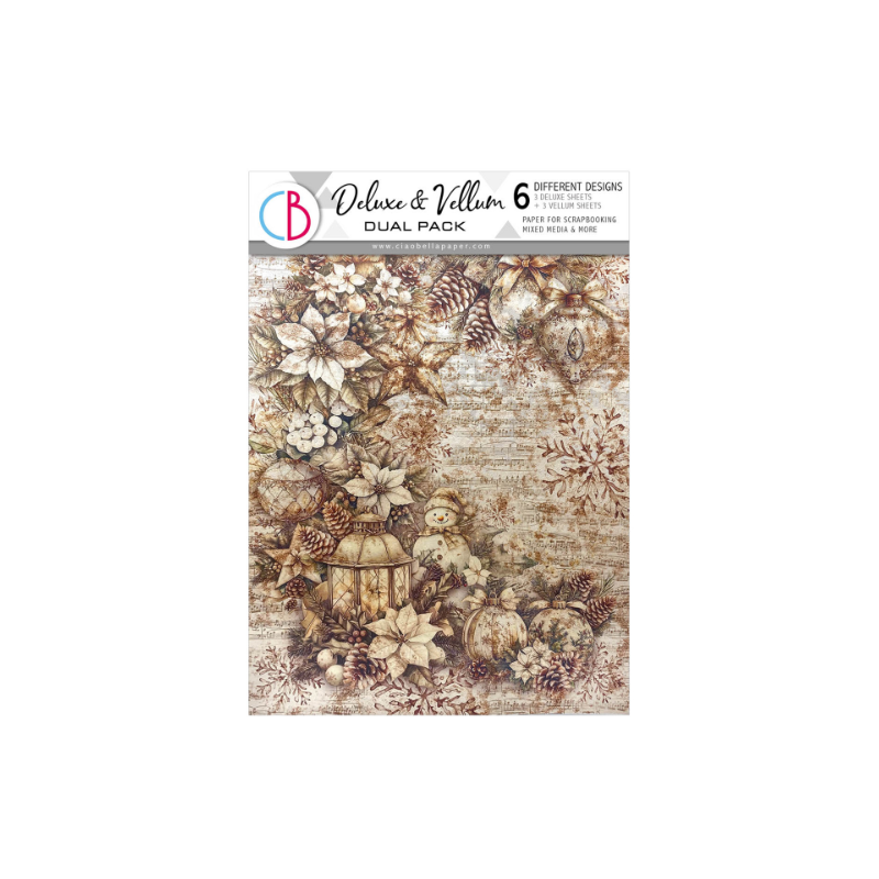 Ciao Bella Deluxe Paper Pearl Copper & Vellum Dual Pack A4 MIXED 6/Pkg Winter Season