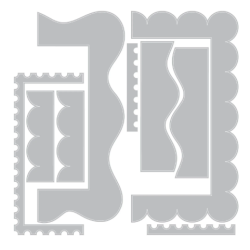 Sizzix • Thinlits Die Set 9pcs Fun Borders by Letters by Shells 666969