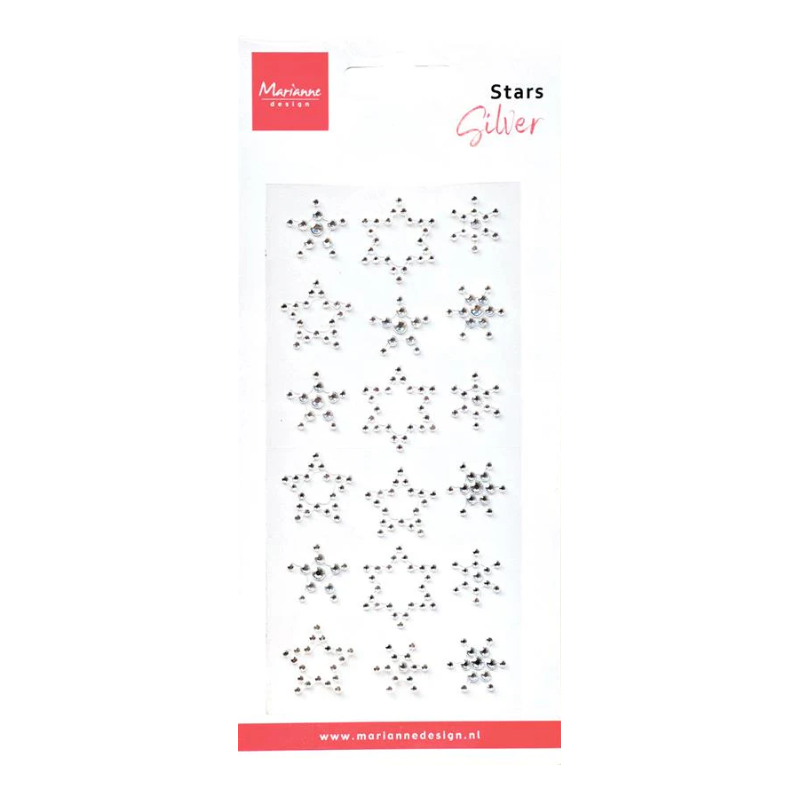 Marianne Design Pearls "Stars - Rhinestones silver" CA3216