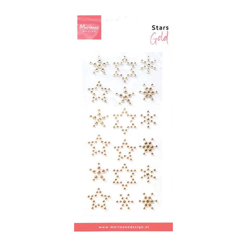 Marianne Design Pearls "Stars - Rhinestones gold" CA3217