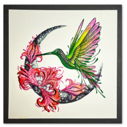 Lavinia Hummingbird Large Stamp LAV895