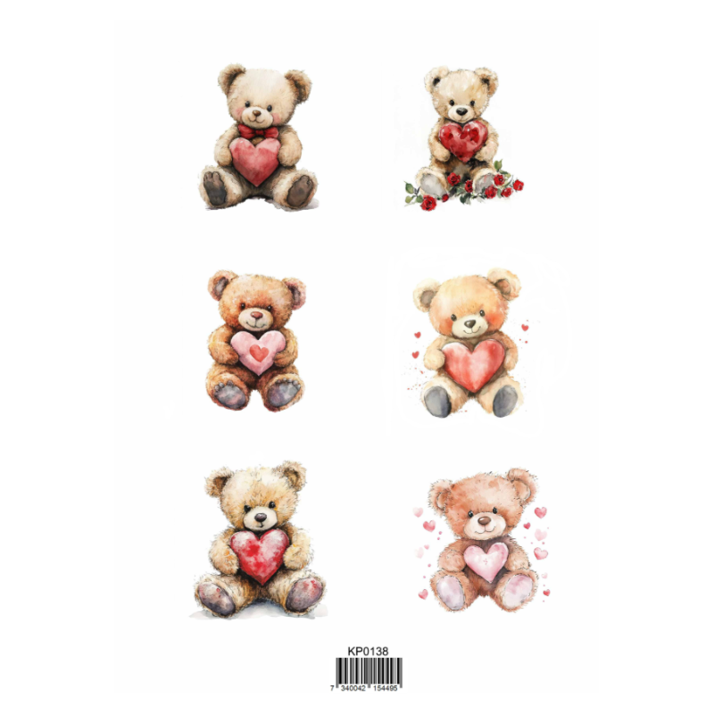 Reprint klippark Teddy - A4  KP0138