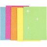 A5 Foam, tjocklek 2 mm, mixade färger, Glitter - Neon, 5ark
