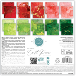 Craft Consortium Essential Craft Papers 6x6 Inch Paper Pad Ink Drops Festive (CCEPAD037B)