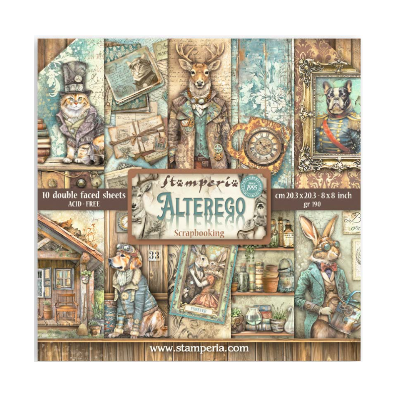 Stamperia Alterego 20,3X20,3 cm (8"X8") Small Pad 10 sheets