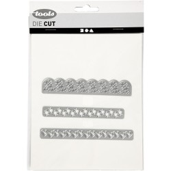 Tools Skärschablon Die Cut, stl. 11,1x2 cm, Border 3 st