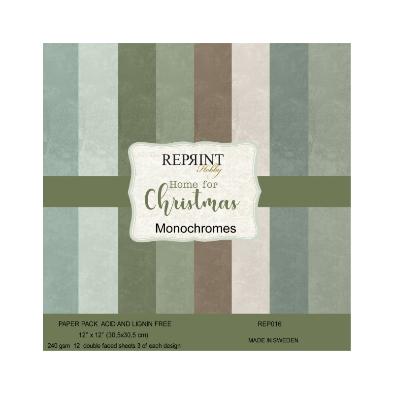 Reprint Home For Christmas 12x12 Inch Cardstock (REP016)