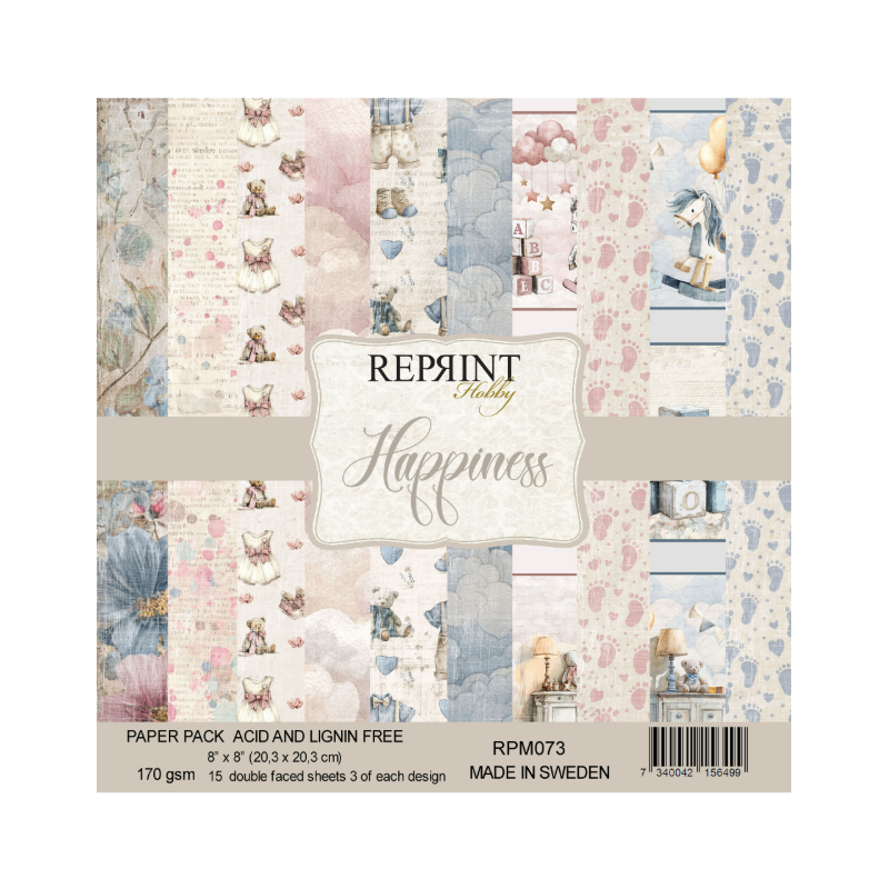 Reprint Happiness 8x8 Inch Paper Pack (RPM073)