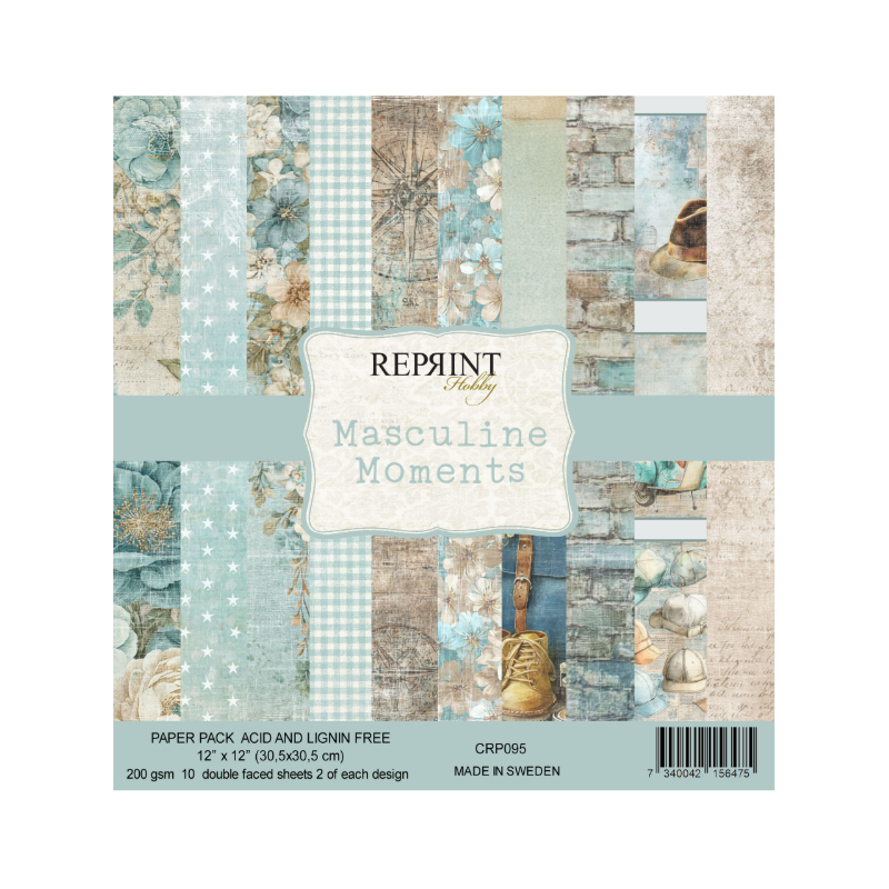 Reprint Masculine Moments 12x12 Inch Paper Pack (CRP095)