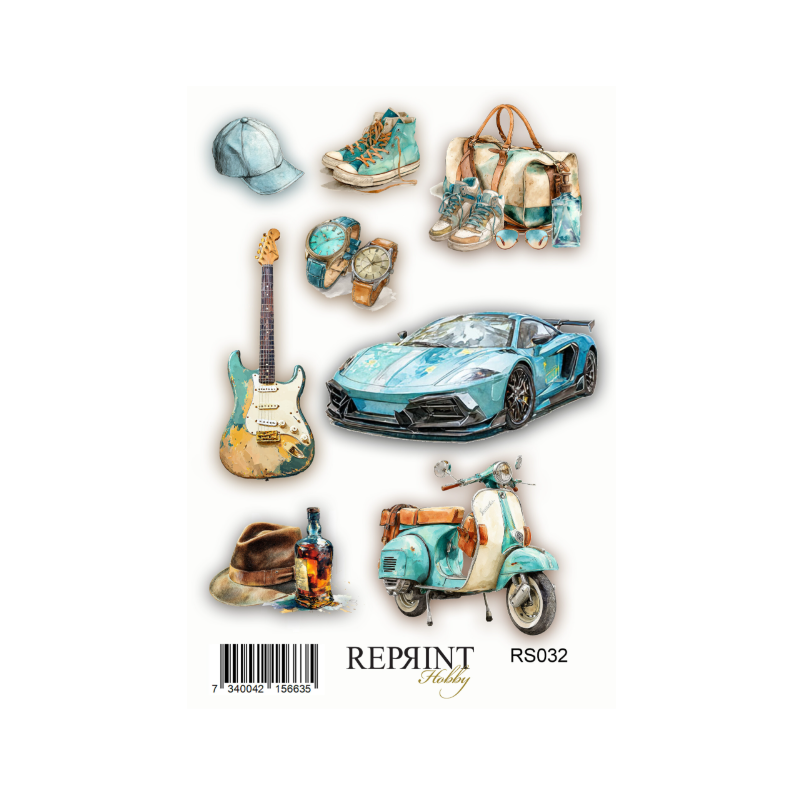 Reprint Masculine Moments 10x20cm Stickers (RS032)