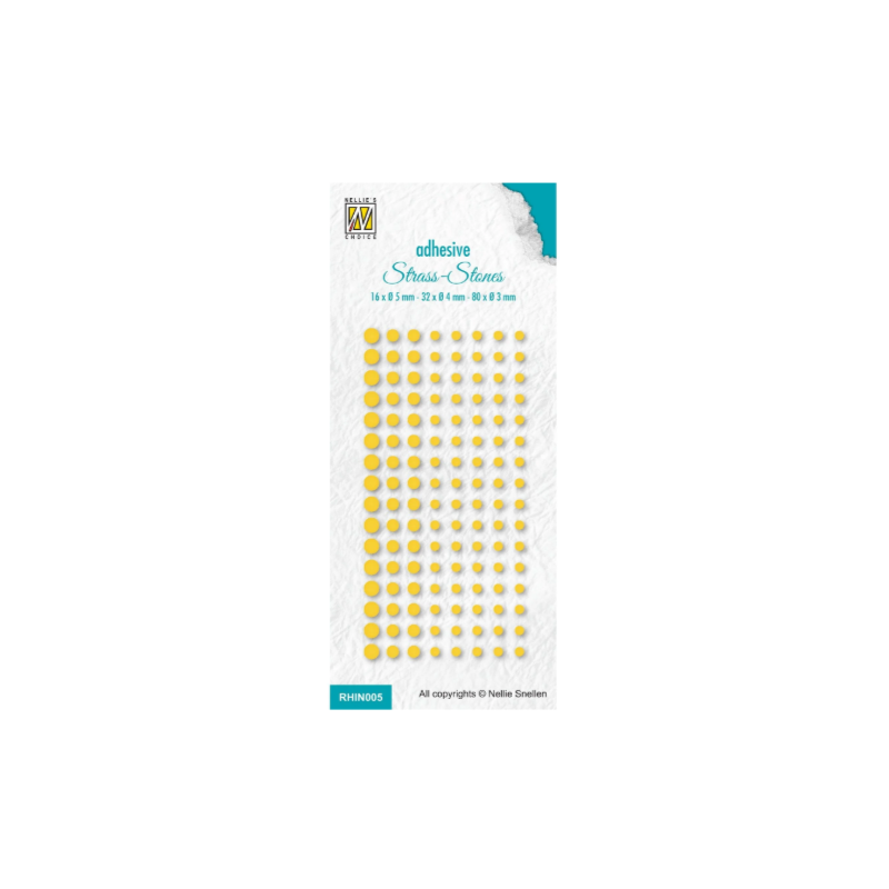 Nellie's Choice • Adhesive Rhinestones Set 5 Yellow Col. 109