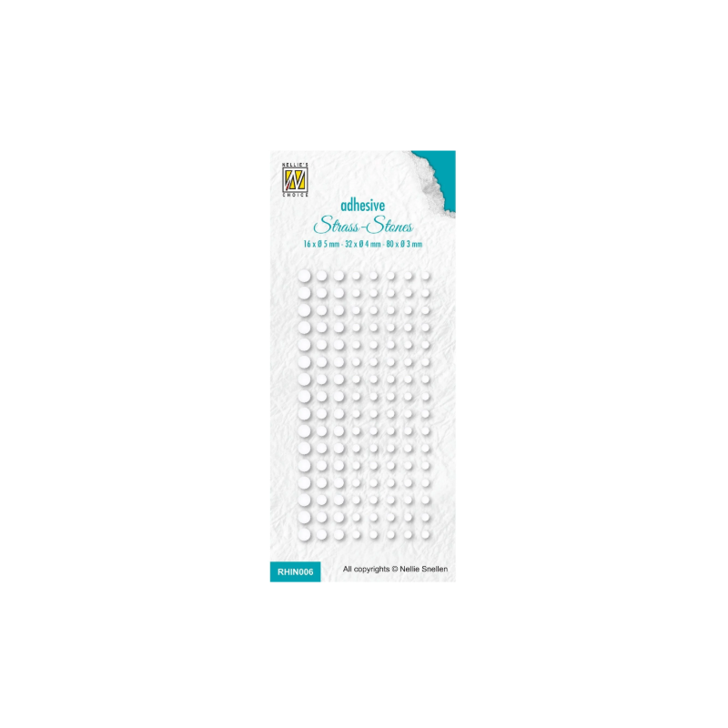 Nellie's Choice • Adhesive Rhinestones Set 6 White (Colorless)