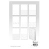 Studio Light • Essentials Foiled Cards Silver patterns 24st kortbaser A6