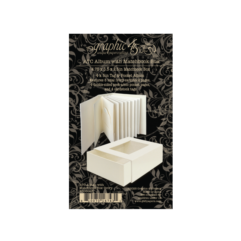 Graphic 45 ATC Album with Matchbook Box Ivory (4503028)
