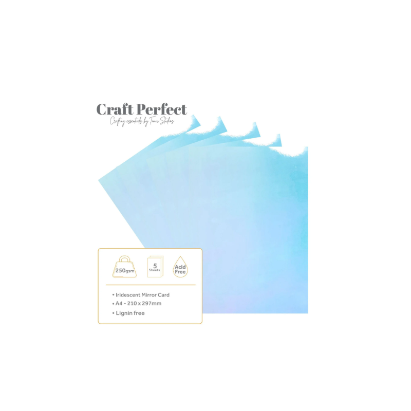 Craft Perfect • Mirror Card Iridescent 250g Bejeweled Blue 5pcs
