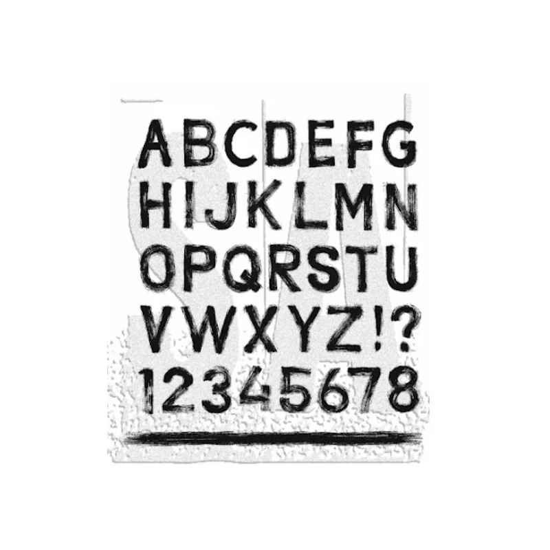 Stampers Anonymous Tim Holtz Cling Stamps 7X8.5 - Sign Painter CMS484