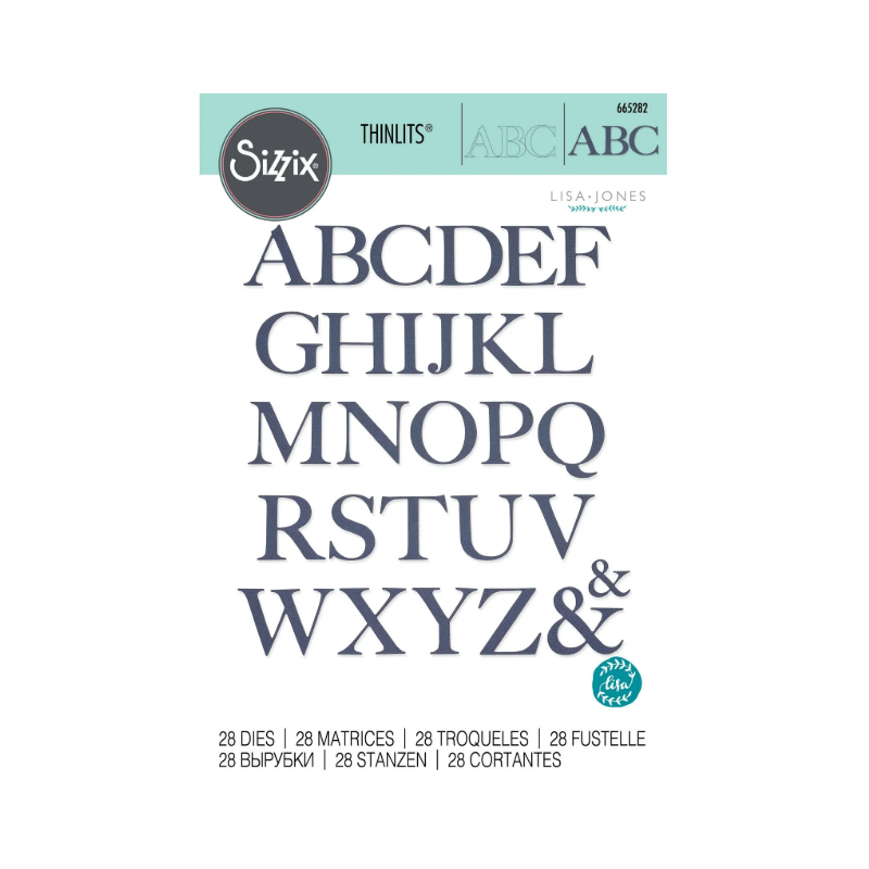 Sizzix • Thinlits Die Set Serif Alphabet By Lisa Jones