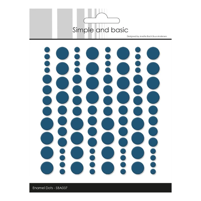 Simple and Basic Enamel Dots "Jeans Blue" (96 pcs)" SBA037