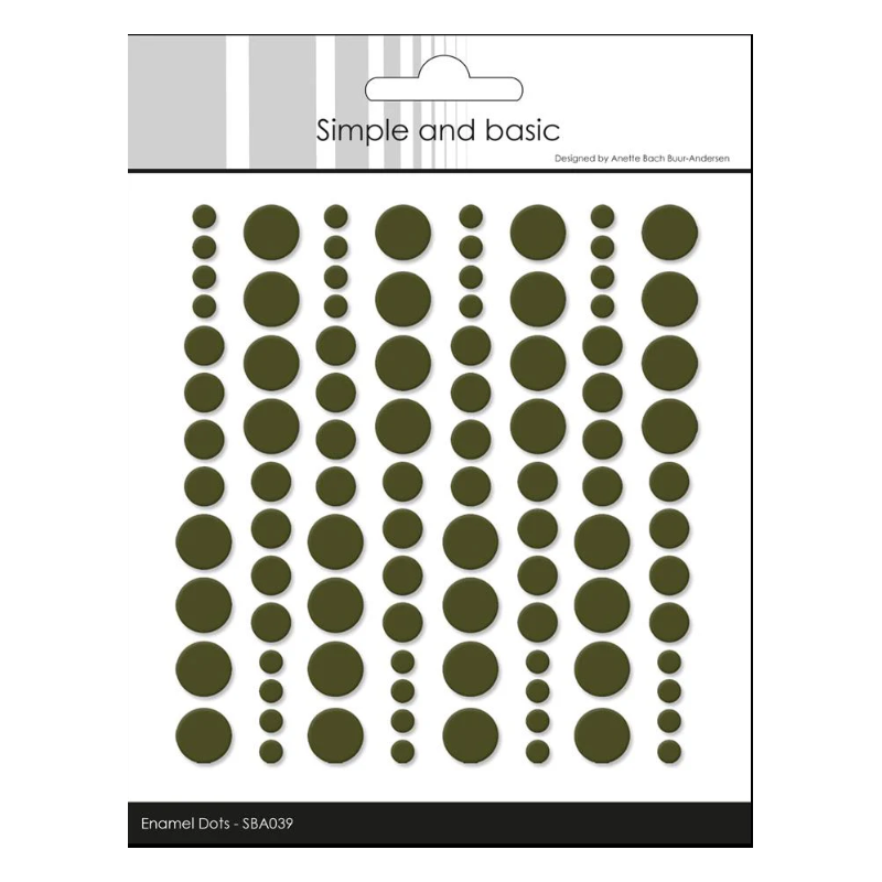 Simple and Basic Enamel Dots "Moss Green" (96 pcs)" SBA039
