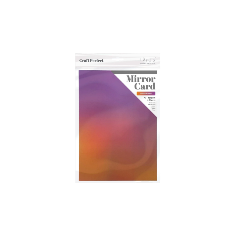 Craft Perfect • Mirror Card Iridescent 250g Indian Summer 5pcs