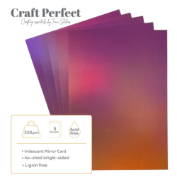 Craft Perfect • Mirror Card Iridescent 250g Indian Summer 5pcs