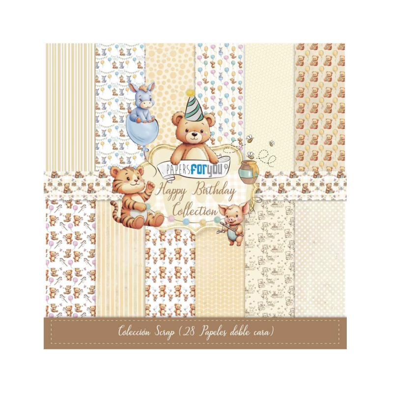 Papers For You Happy Birthday 8x8 Inch Scrap Paper Pack (28pcs) (PFY-14683)