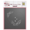 Nellie's Choice • Embossing Folder Flower Heart 5.9x5.9"
