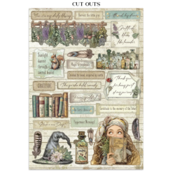 Stamperia Herbarium Silvae Junk Journal Stickers, Backgrounds, Cut-Outs (SBJK09)