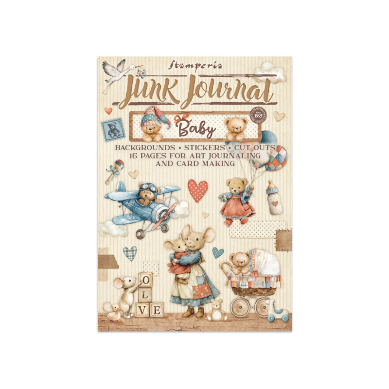 Stamperia Baby Junk Journal Stickers, Backgrounds, Cut-Outs (SBJK12)