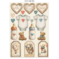 Stamperia Baby Junk Journal Stickers, Backgrounds, Cut-Outs (SBJK12)